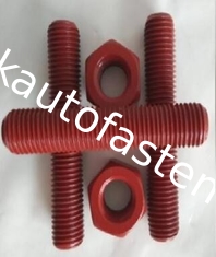 China Red ASTM a193-B7/B7M Threaded rods  PTFE TPFE PVDF Plain, black, phosphate, zinc, hot dip galvanizing, dacromet supplier